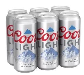Coors Brewing Co - Coors Light (6 pack 16oz cans) (6 pack 16oz cans)