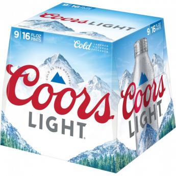 Coors Brewing Co - Coors Light (9 pack 16oz cans) (9 pack 16oz cans)