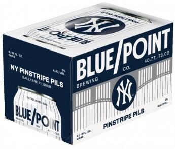 Blue Point Brewing - Yankees Pinstripe Pilsner (6 pack 12oz cans) (6 pack 12oz cans)